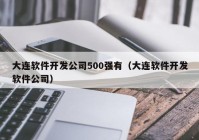 大连软件开发公司500强有（大连软件开发软件公司）